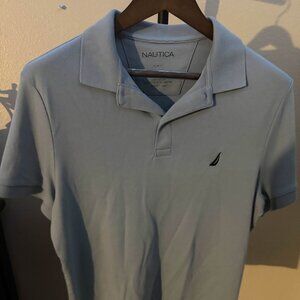 Nautica Blue Slim Fit Polo Large